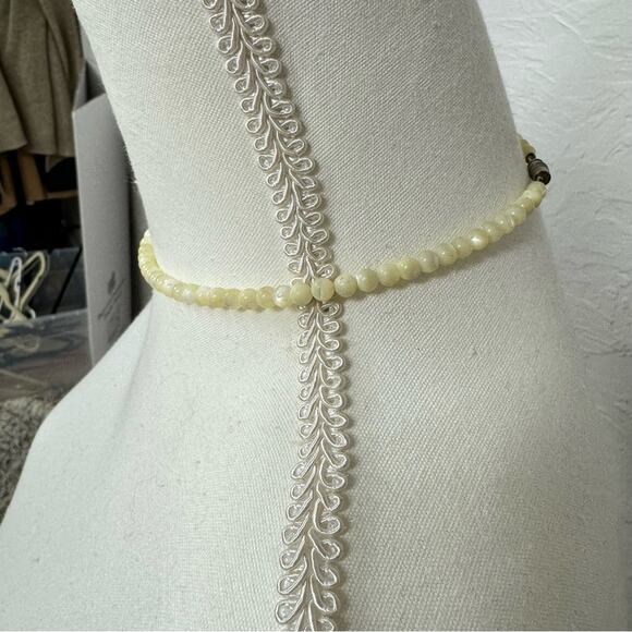 Vintage Cream Natural Stone Beaded Chocker Necklace - Picture 3 of 7